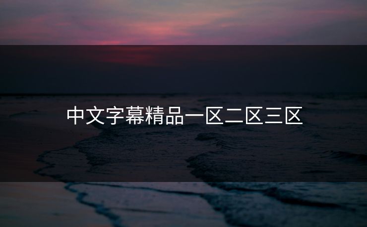 中文字幕精品一区二区三区