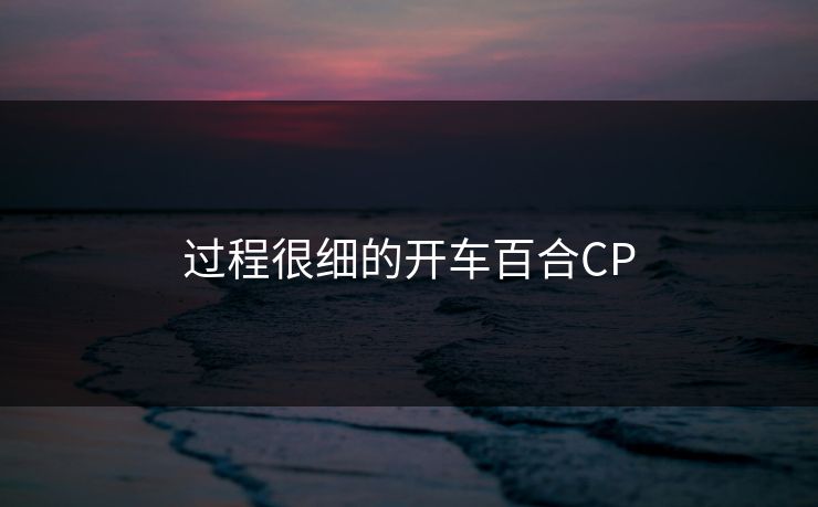 过程很细的开车百合CP